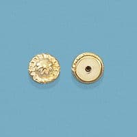 18K FORNITURA TUERCA REDONDA ORO AMARILLO