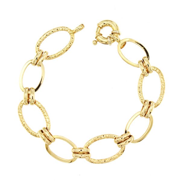 Pulsera Eslabones Hueco 19 cm de oro amarillo 18K