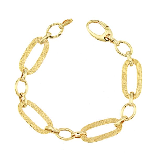 Pulsera Eslabones Huecos Longitud Total 19,5 cm de oro amarillo 18K