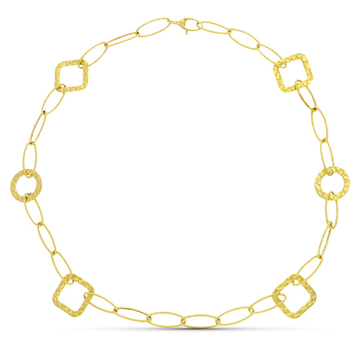 18K GARGANTILLA ORO AMARILLO ESLABONES PESO 9.75 GR 45CM