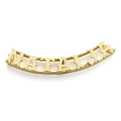Colgante Nombre Personalizado 7 Letras. de oro amarillo 18K