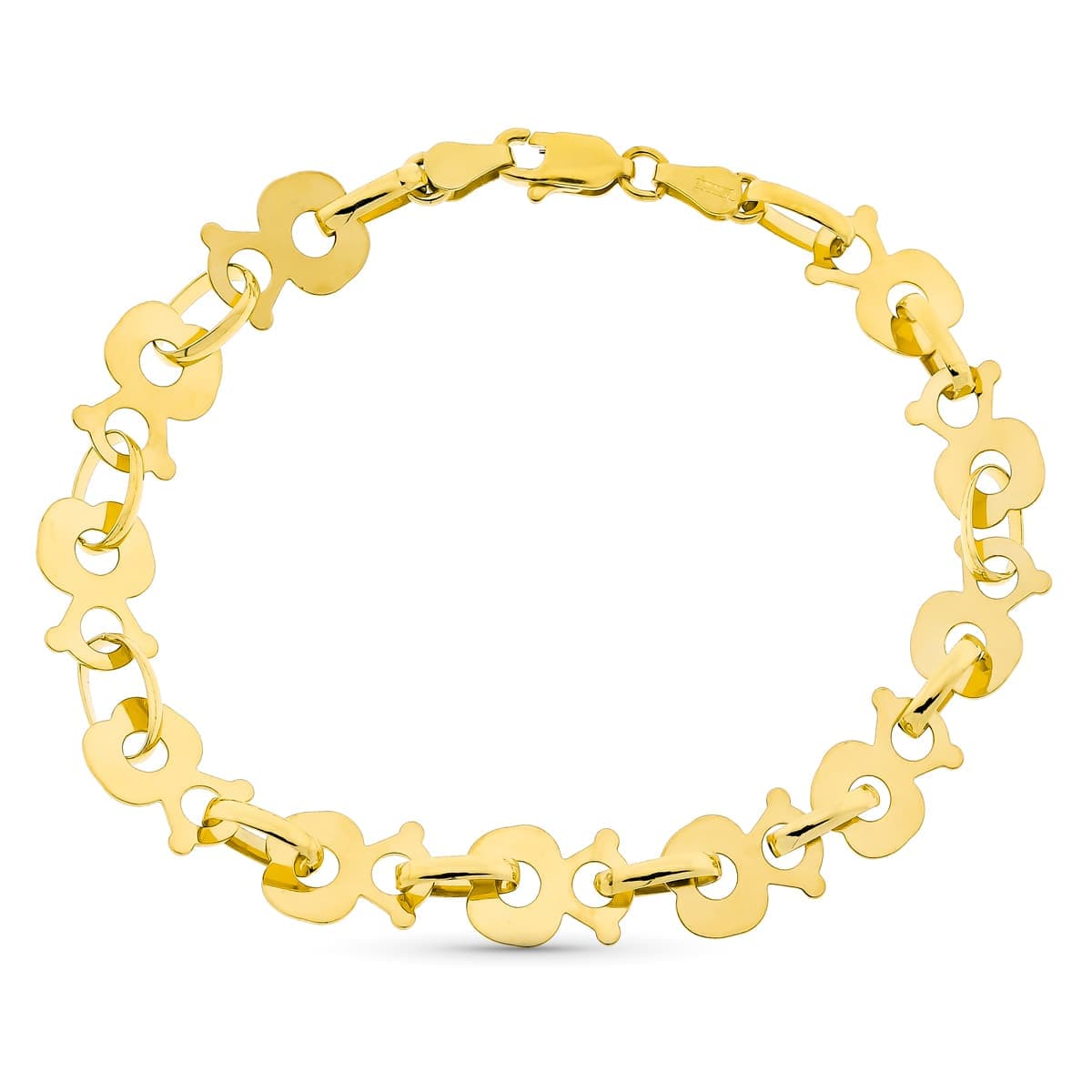 Pulsera Oso Longitud 20 cm de oro amarillo 18K