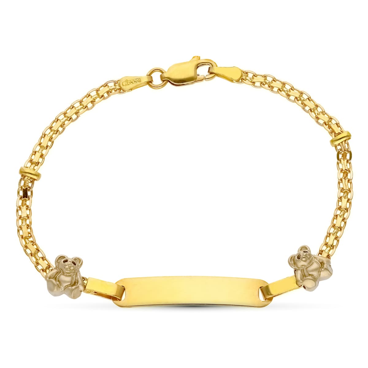 Esclava Oso S 16 cm de oro amarillo 18K