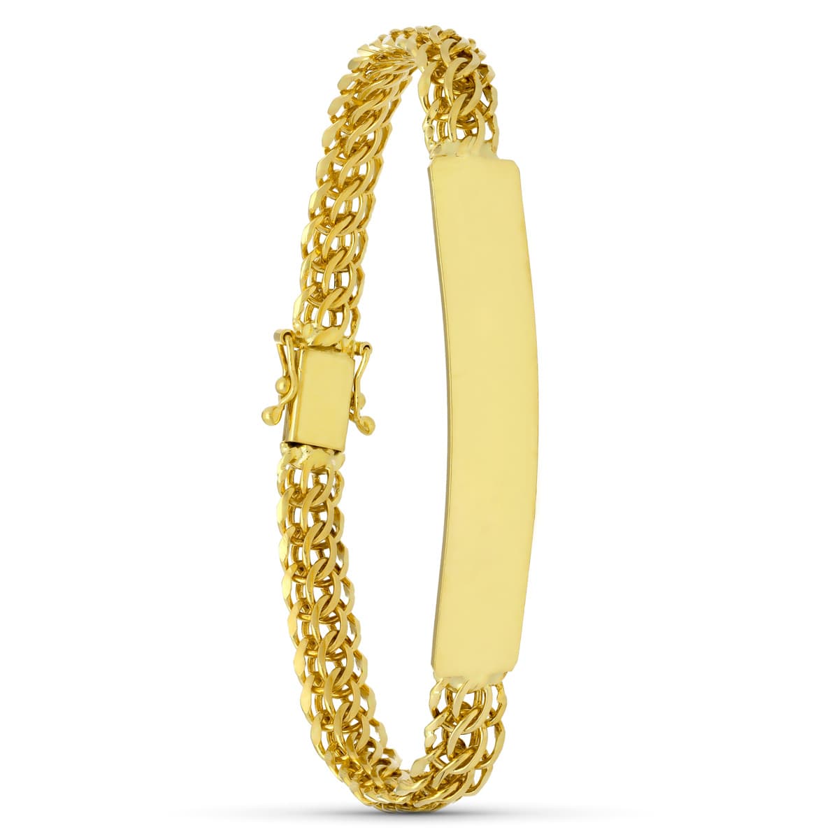 Pulsera Esclava Caraqueña 19 cm Ancho 7 mm de oro amarillo 18K