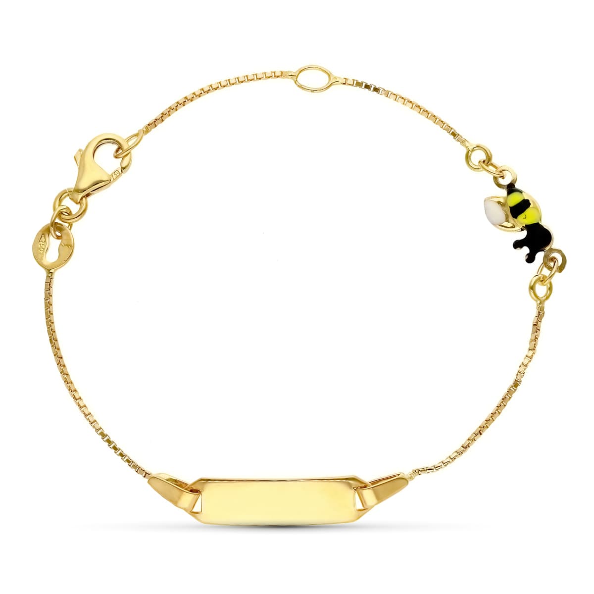 Esclava Abeja Esmalte 16 cm de oro amarillo 18K