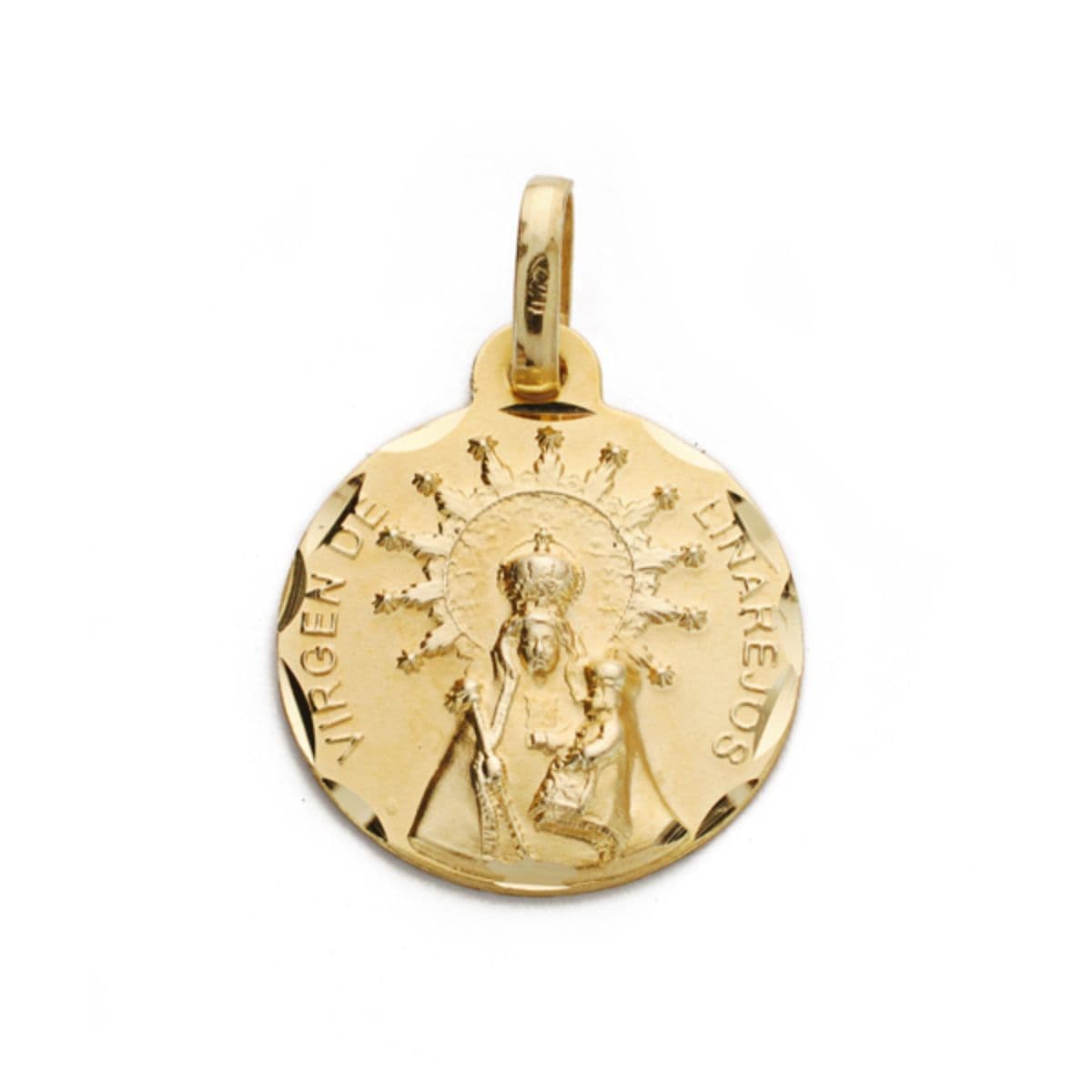 18K MEDALLA ORO AMARILLO VIRGEN DE LINAREJOS 14 MM