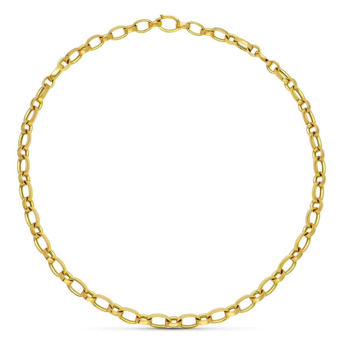 18K GARGANTILLA ORO AMARILLO ESLABONES OVALES 45CM