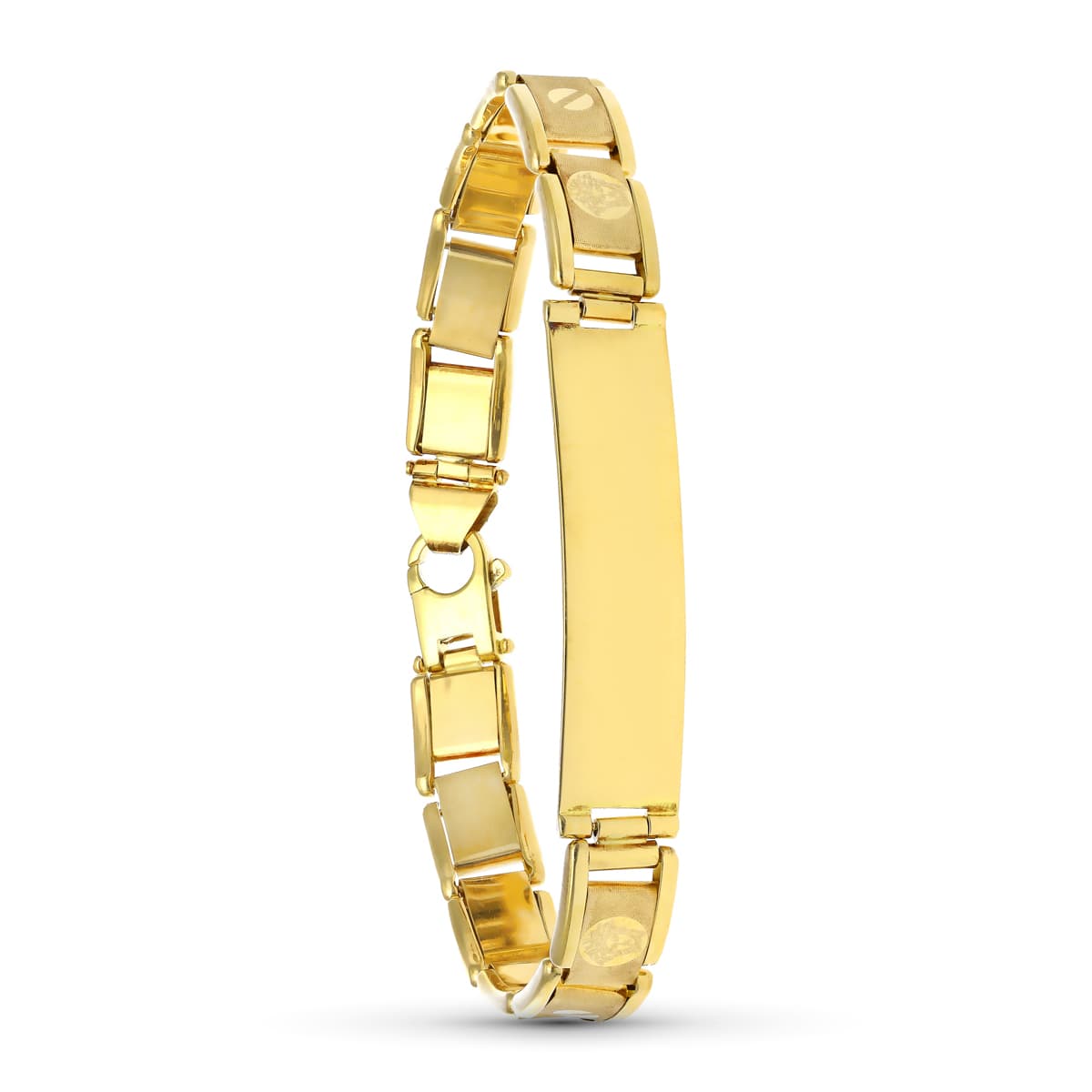 18K ESCLAVA ORO AMARILLO CABALLERO 20,5 CM