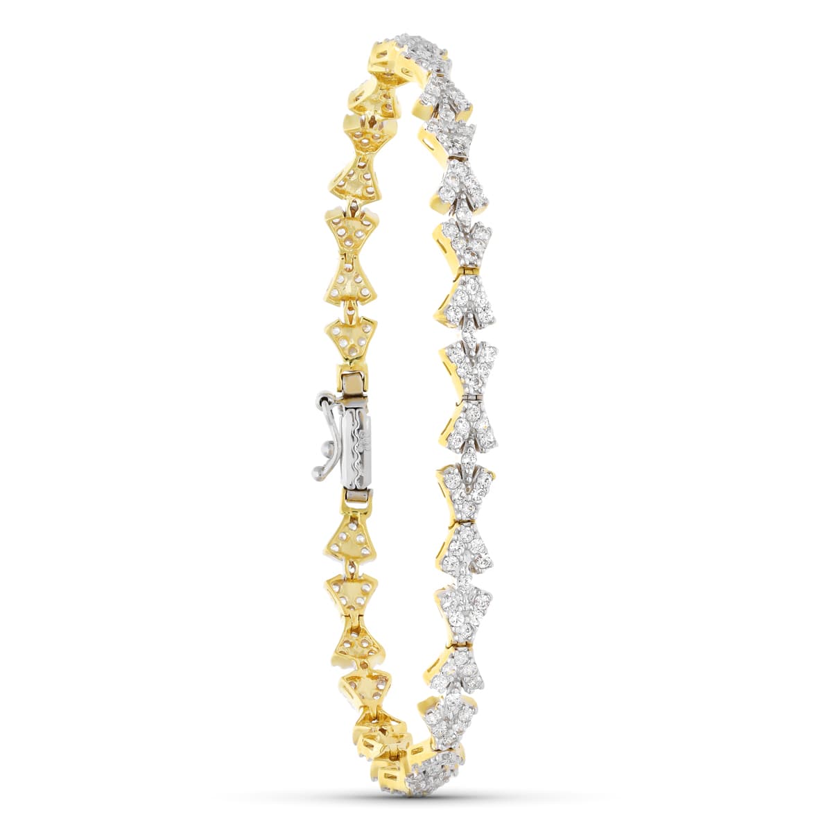 Pulsera Bicolor 19,5 cm 18K