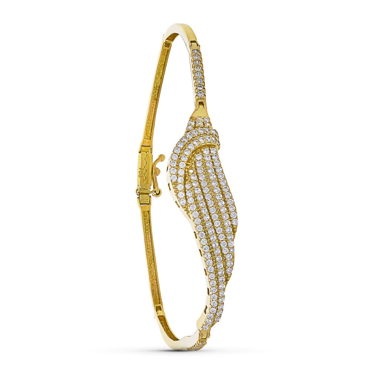 Pulsera Bicolor Circonita Motivo 18K