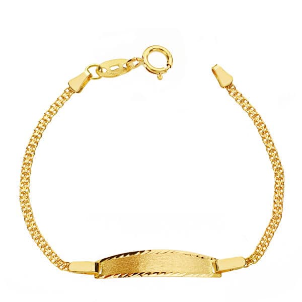 Pulsera Esclava Cadena Bismark. 12 cm de oro amarillo 18K