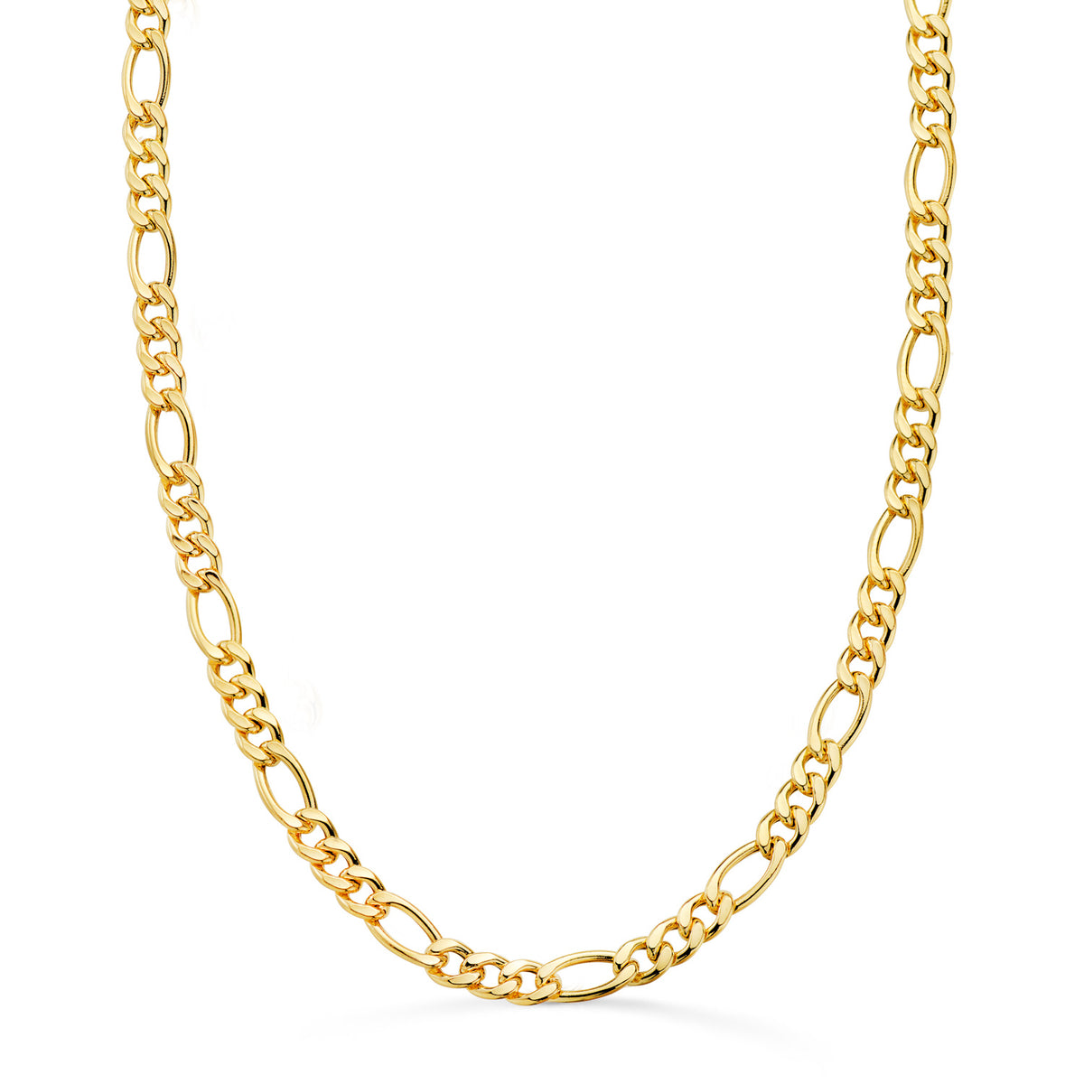 Cadena Hueca Eslabon Tipo Cartier Ancho 5,5 mm Largo 60 cm de oro amarillo 18K