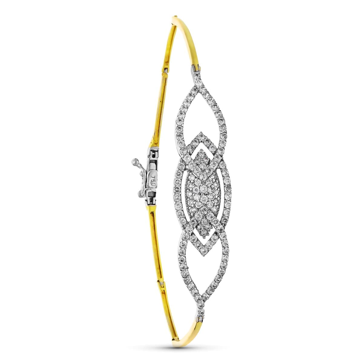 Pulsera Bicolor Circonita Motivo 18K
