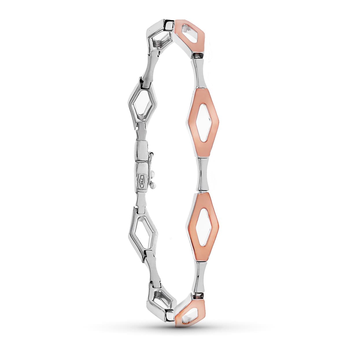 Pulsera Bicolor 20 cm 18K