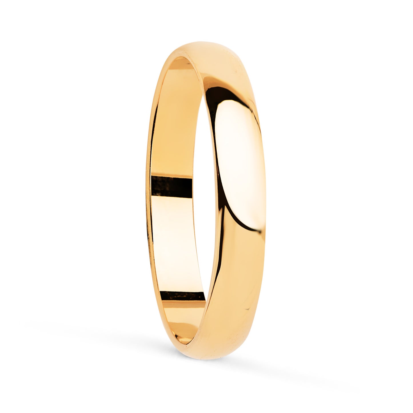 18K ALIANZA ORO AMARILLO LISA BRILLO. ANCHO: 3,5 MM