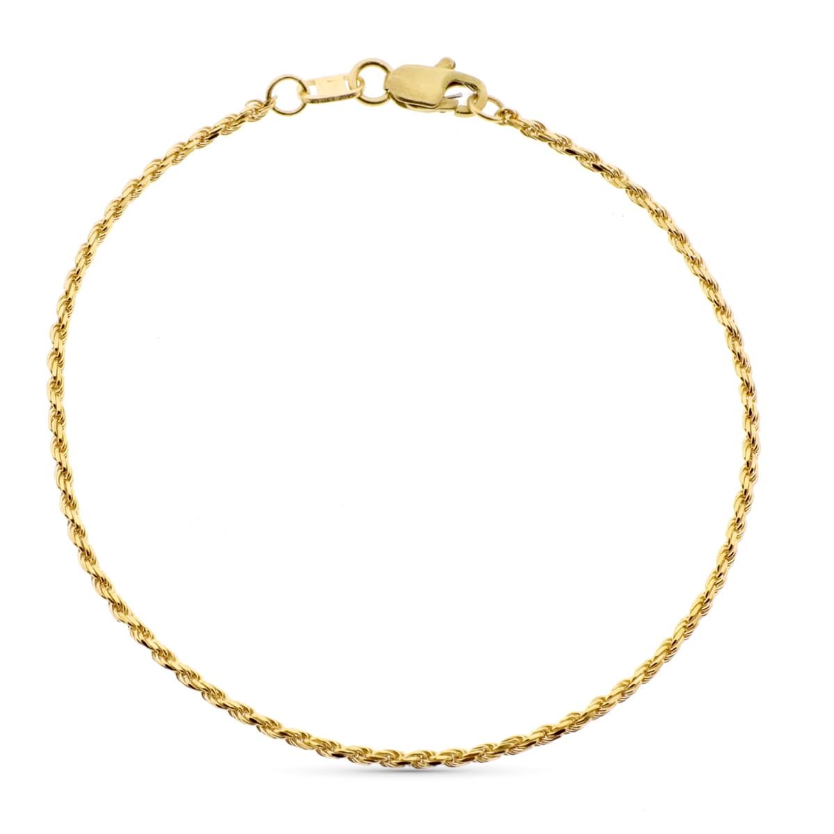 Pulsera Cordon Salomonico Ancho 1,5 mm 19 cm de oro amarillo 18K