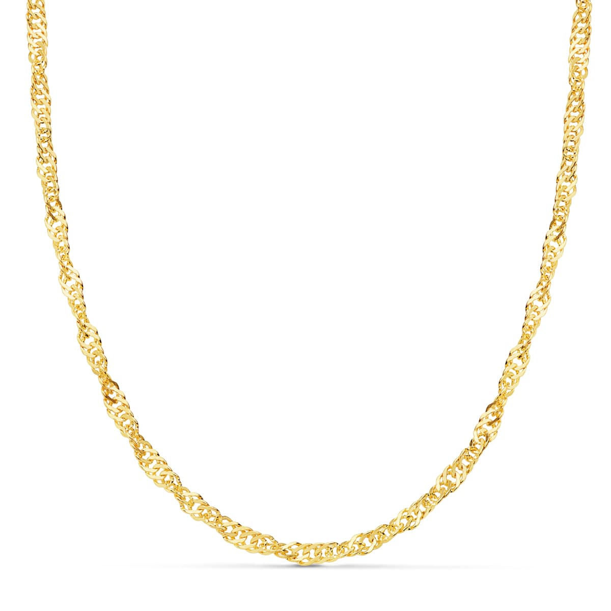 Cadena Maciza Singapur 50 cm 4 mm de oro amarillo 18K