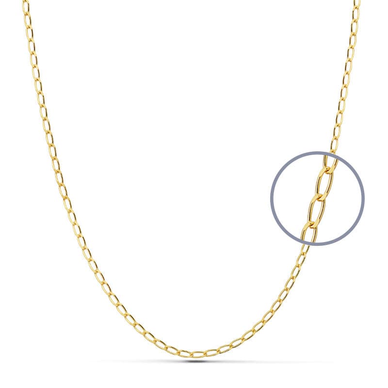 Cadena Maciza Bilbao 40 cm 1,8 mm de oro amarillo 18K