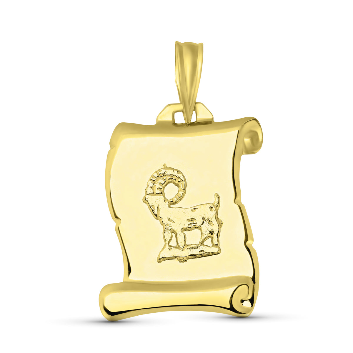 18K COLGANTE HOROSCOPO ORO AMARILLO ARIES PERGAMINO