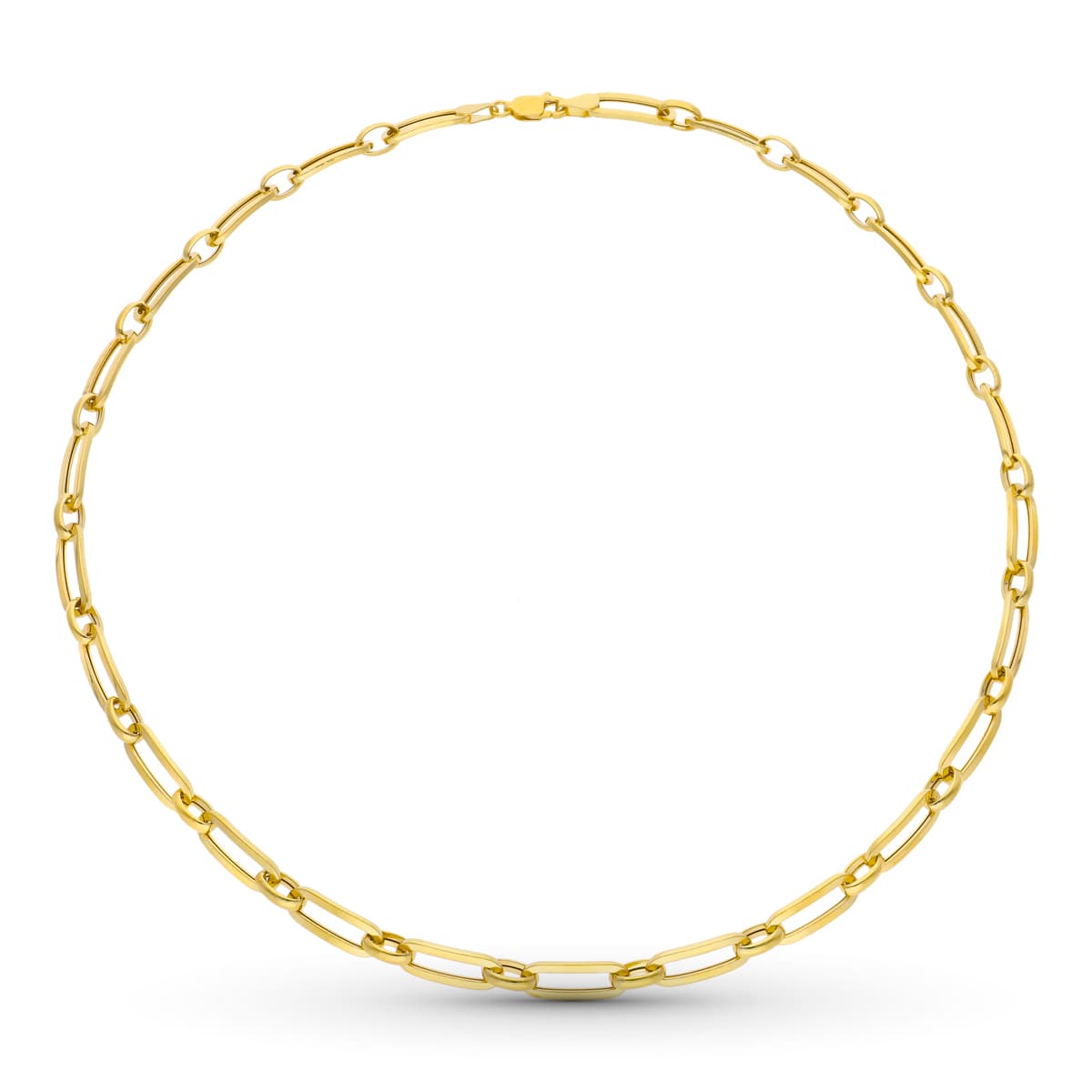 18K GARGANTILLA ORO AMARILLO ESLABONES ALARGADOS