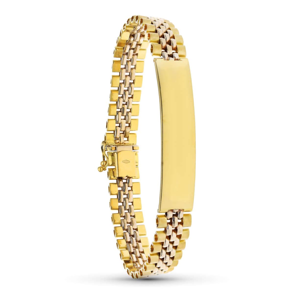 Esclava Eslabon Panter 21,5 cm 10 mm de oro amarillo 18K