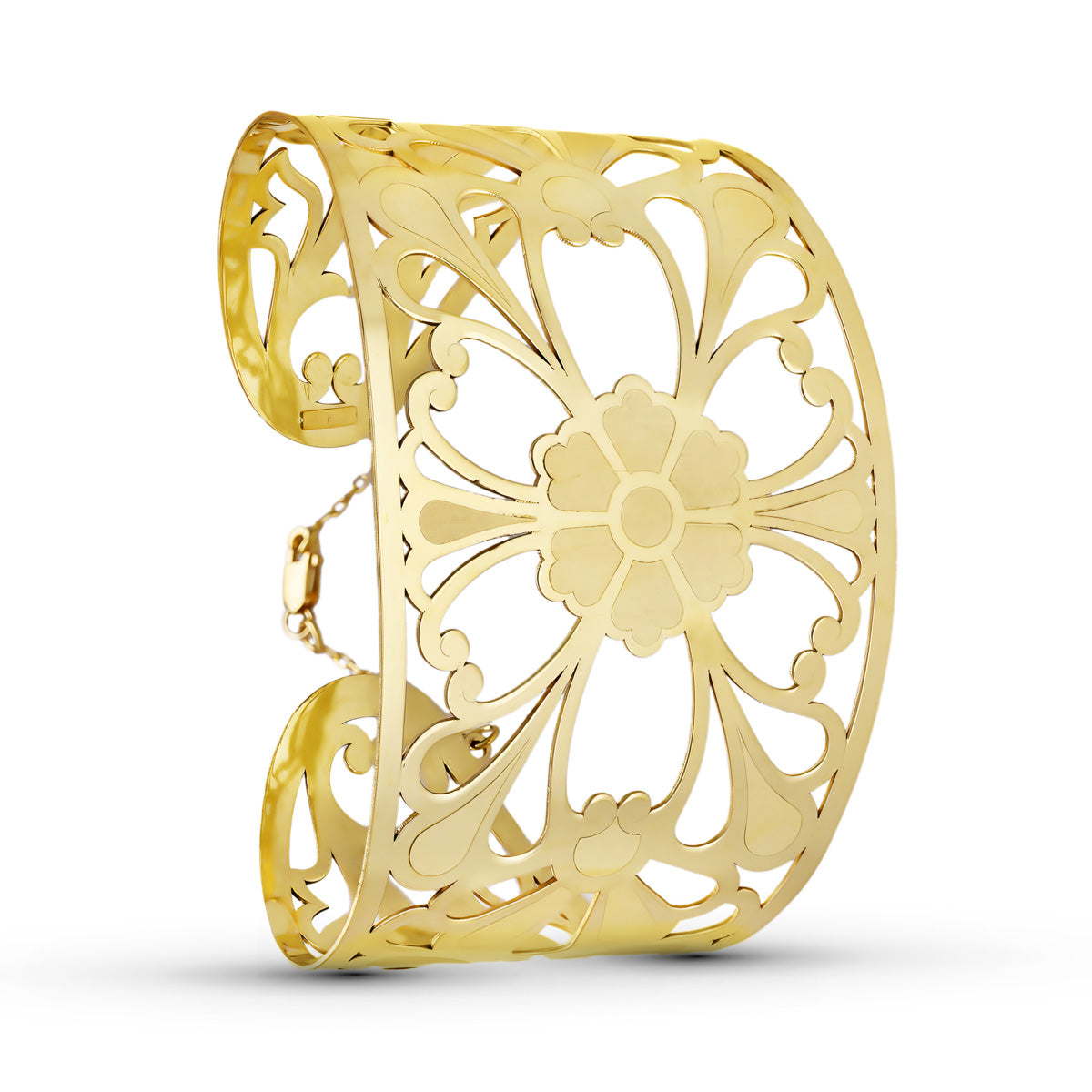 Pulsera Rigida Calada 45 mm de oro amarillo 18K