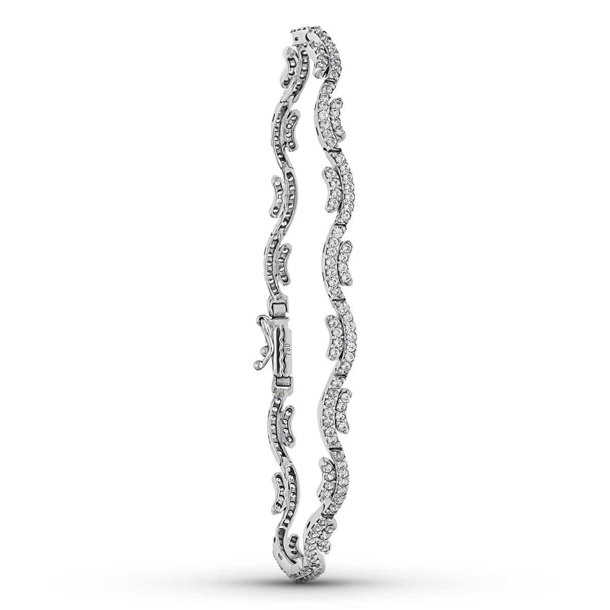 Pulsera Circonitas de oro blanco 18K