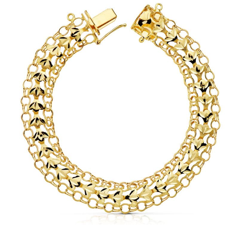 Pulsera Princesa 10 mm 20 cm 10,90 Gr de oro amarillo 18K