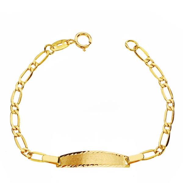 Pulsera Esclava 1ª Postura 1x1 12 cm de oro amarillo 18K