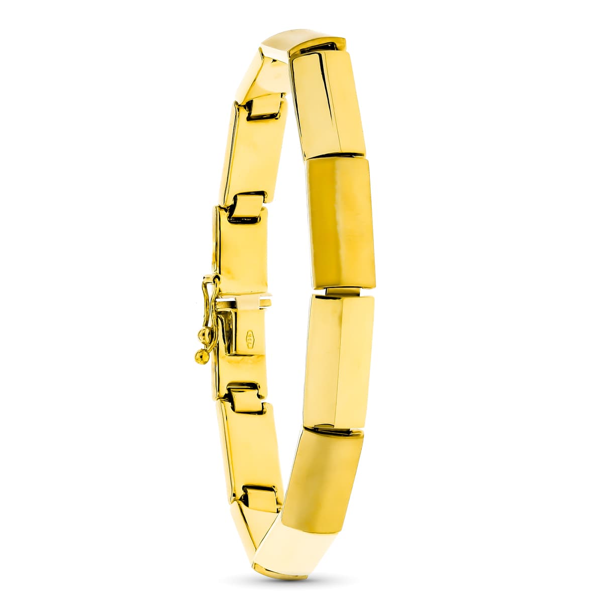 Pulsera Mate y Brillo de oro amarillo 18K
