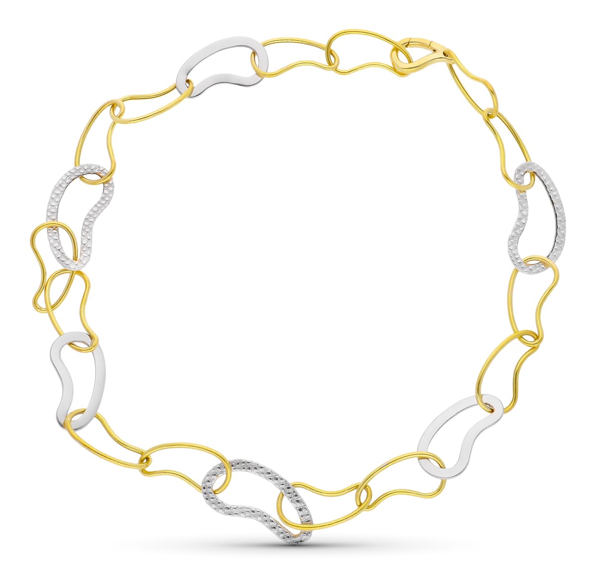 18K GARGANTILLA ORO BICOLOR ESLABONES