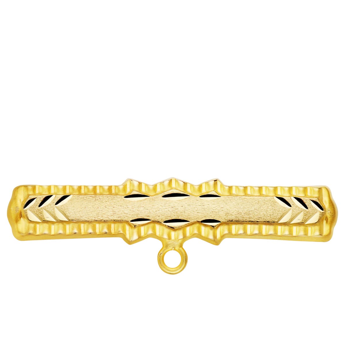 Alfiler Tallado 30 x 6 mm de oro amarillo 9K