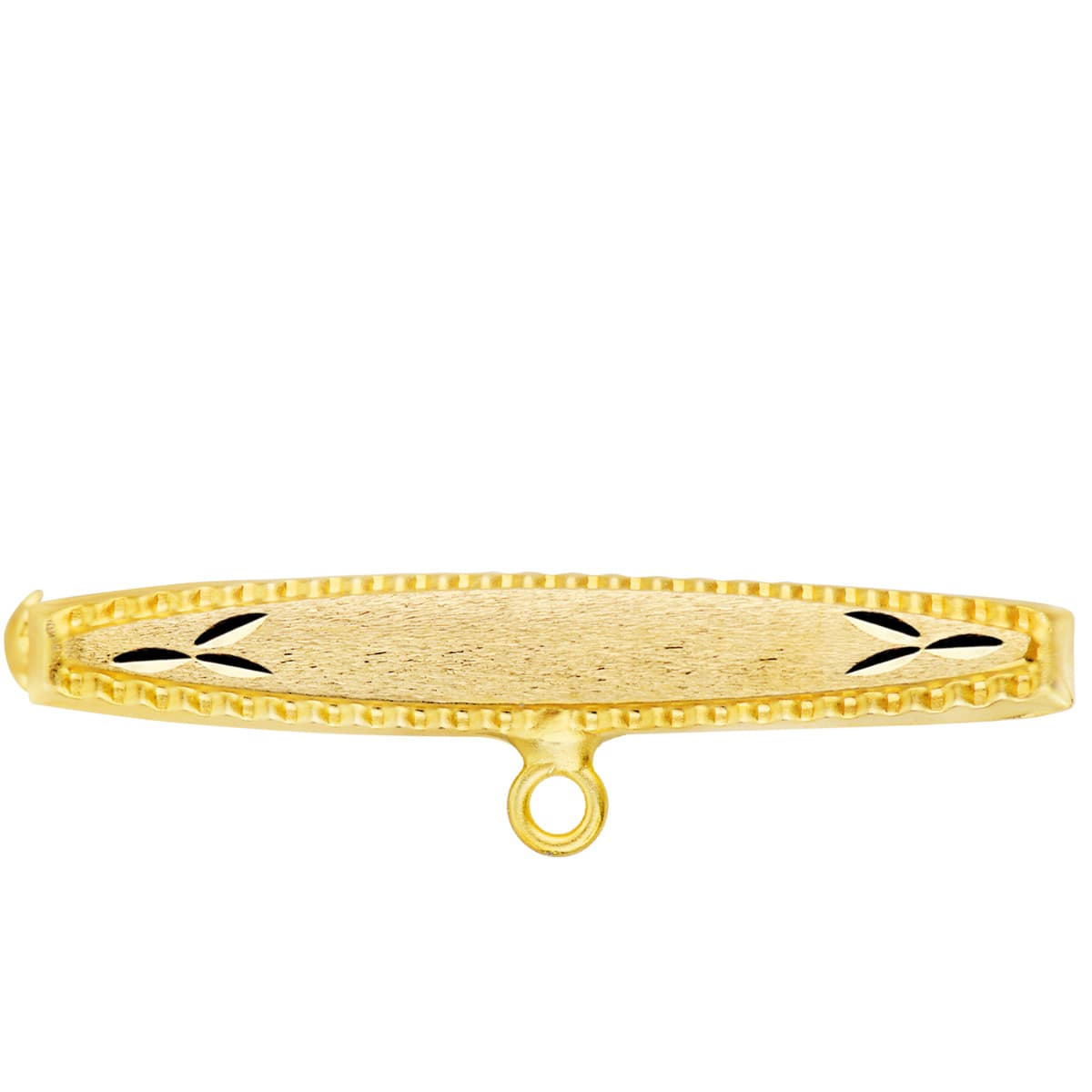 Alfiler Tallado 30 x 5 mm de oro amarillo 9K