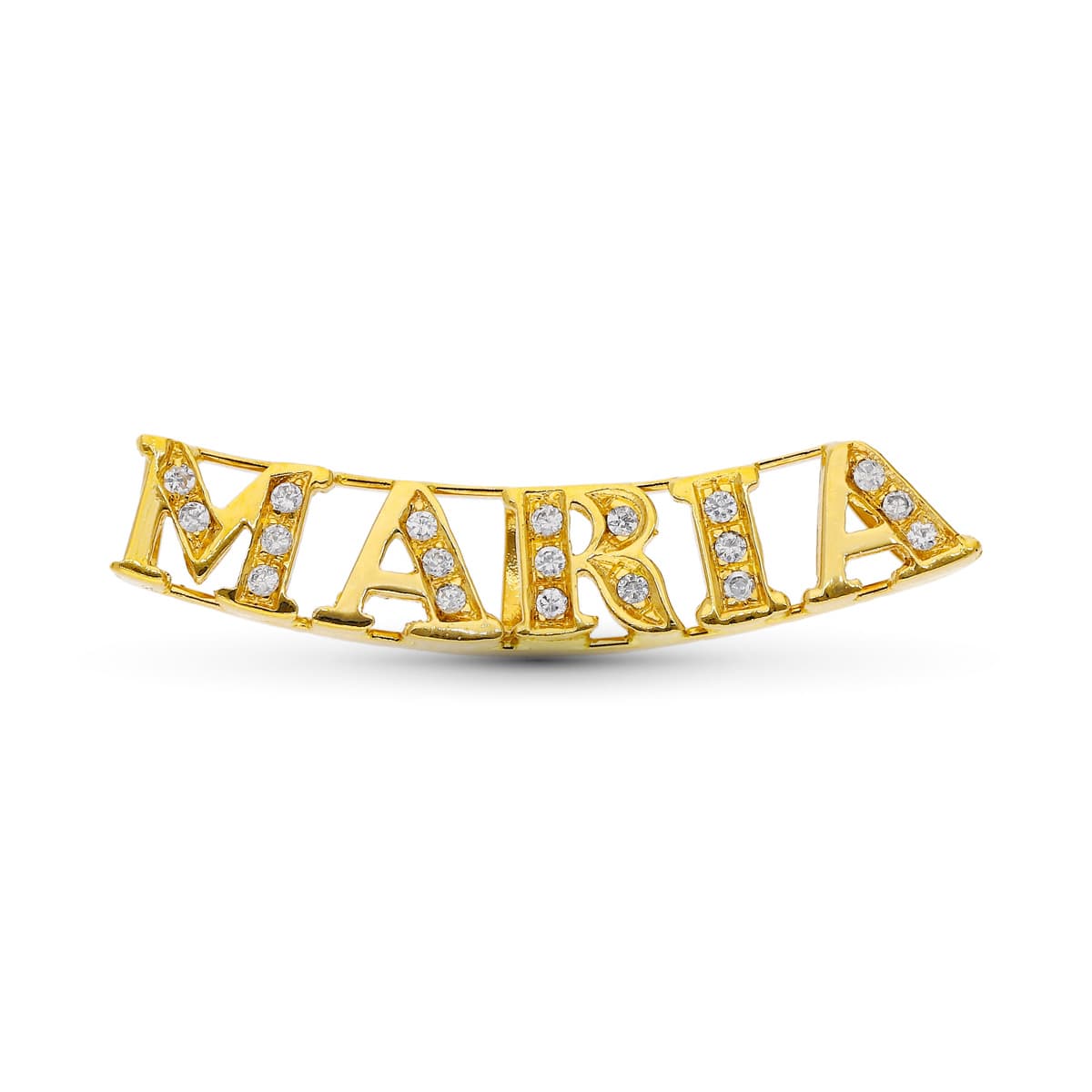 18K COLGANTE ORO AMARILLO DE NOMBRE CIRCONITA 7X33 MM