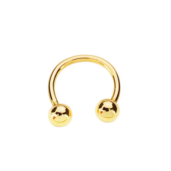 Piercing Pezon. Bola 4 mm 12 x 13 mm de oro amarillo 18K