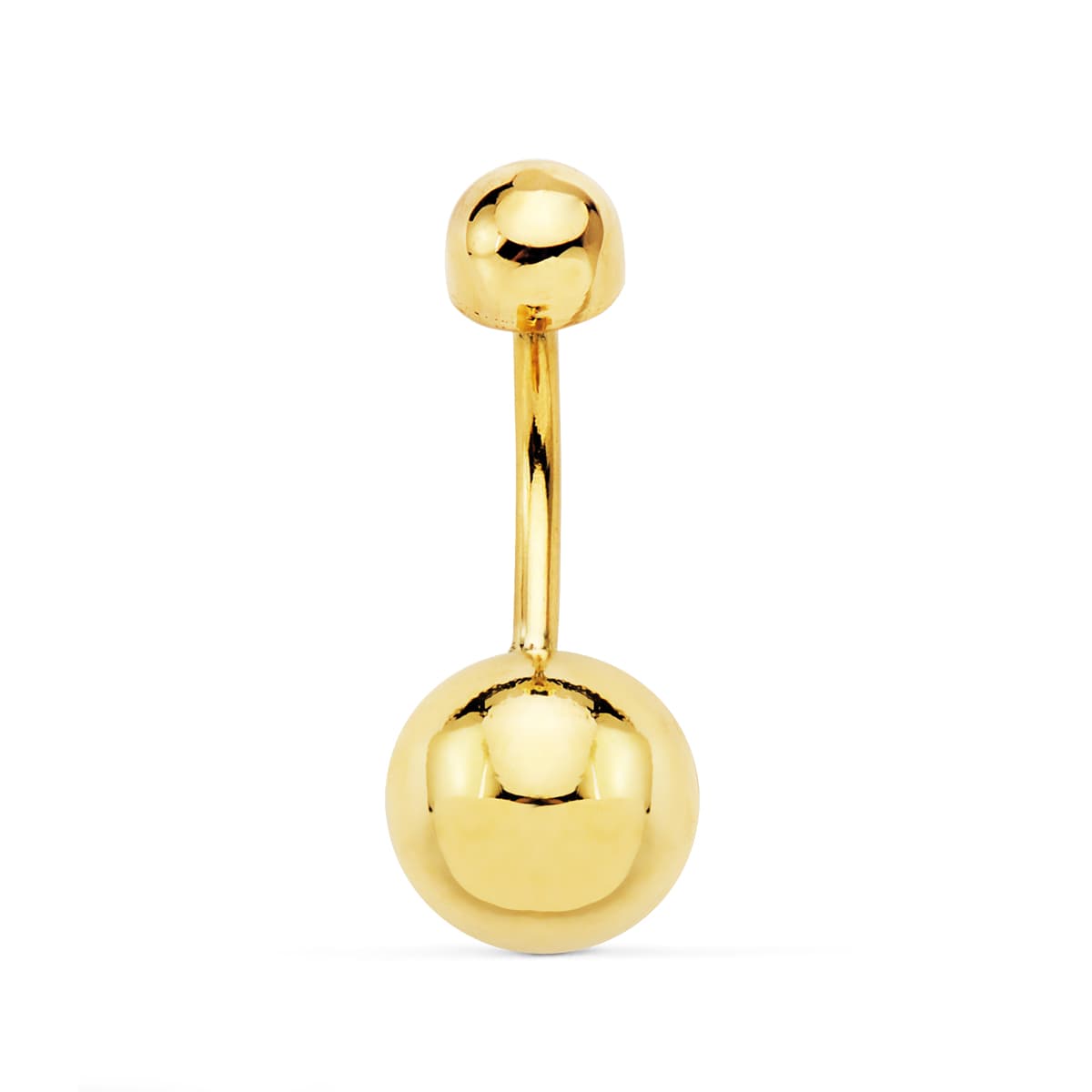 Piercing Ombligo Bola 8 mm de oro amarillo 18K