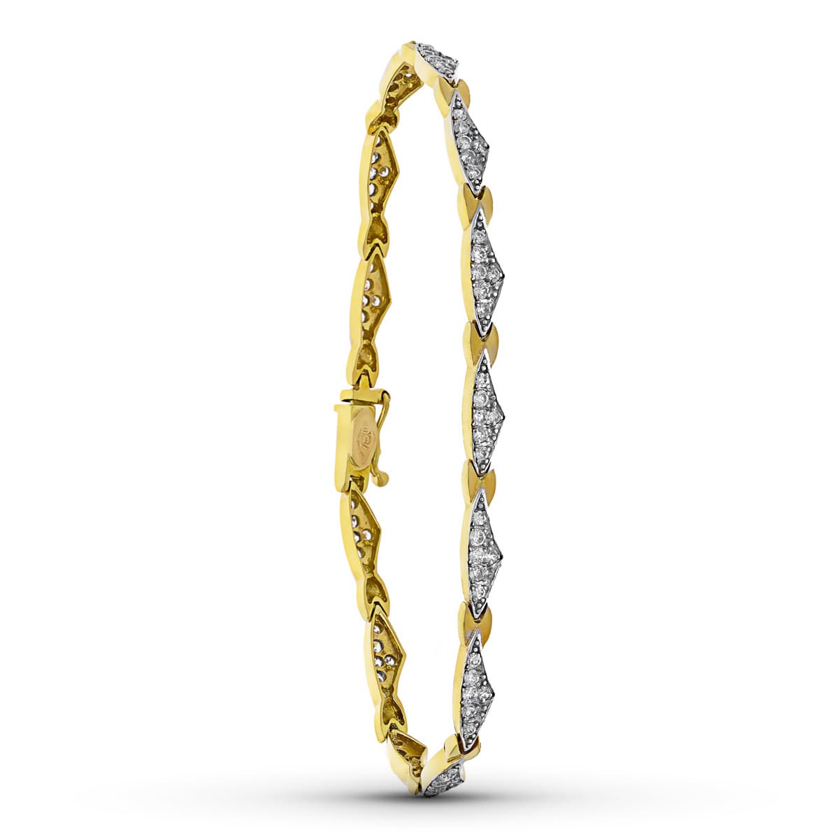Pulsera Bicolor Circonita Bicolor 18K