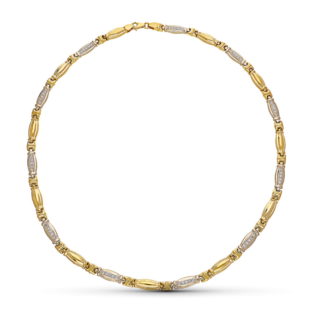 18K GARGANTILLA ORO BICOLOR ESTAMPACION