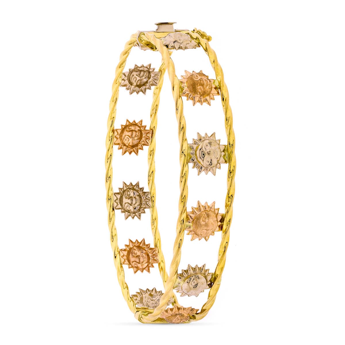 Pulsera Soles Tricolor 13 mm 18K