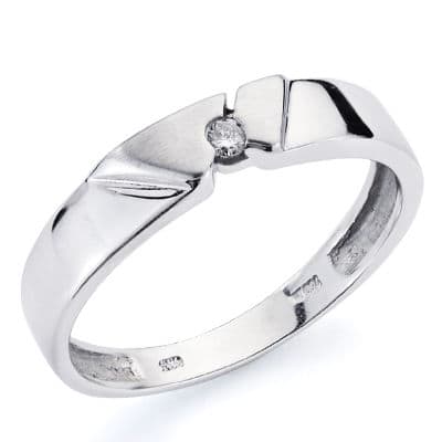 Sortija Diamantes Naturales Talla Brillante 0,05 Qts. de oro blanco 18K