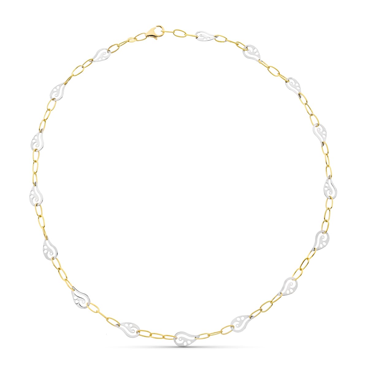 18K GARGANTILLA ORO BICOLOR 45CM