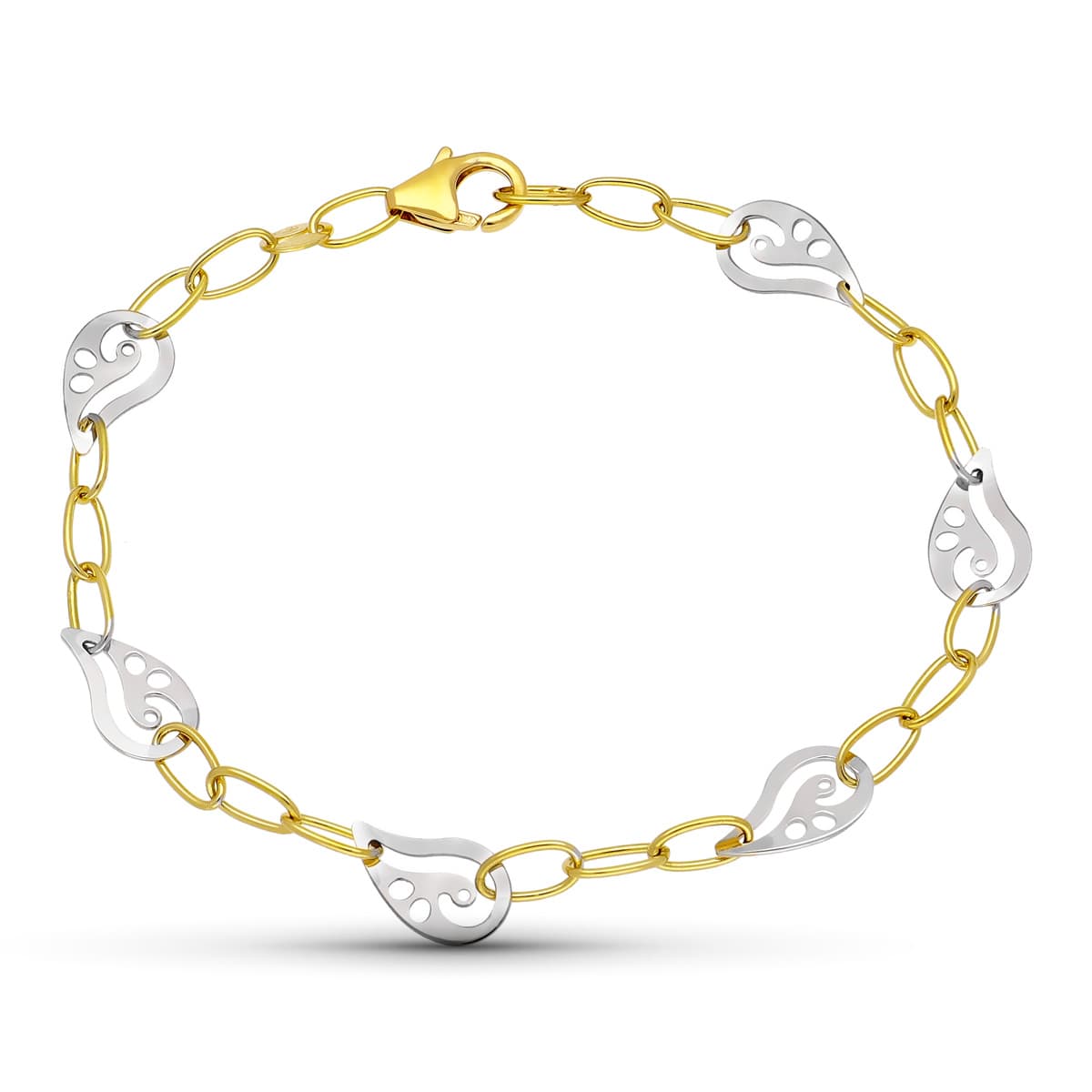 Pulsera Bicolor Motivos 18K