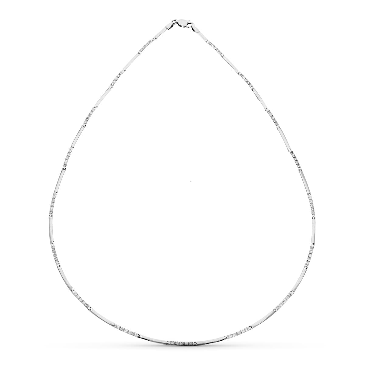 18K GARGANTILLA ORO BLANCO CIRCONITAS