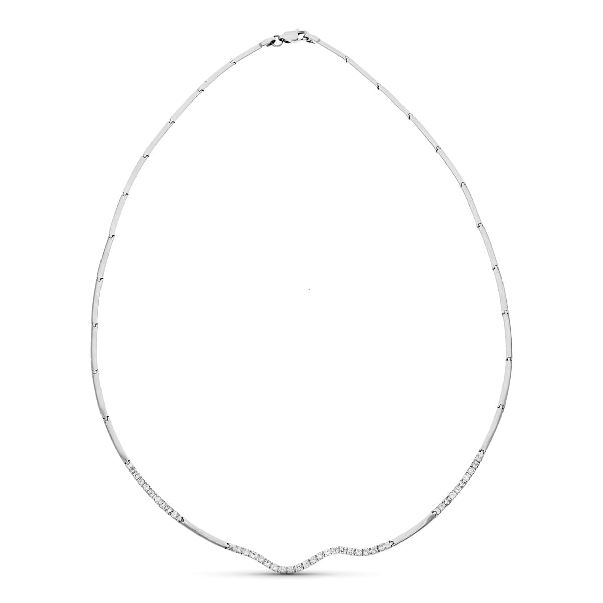 18K GARGANTILLA ORO BLANCO CIRCONITAS