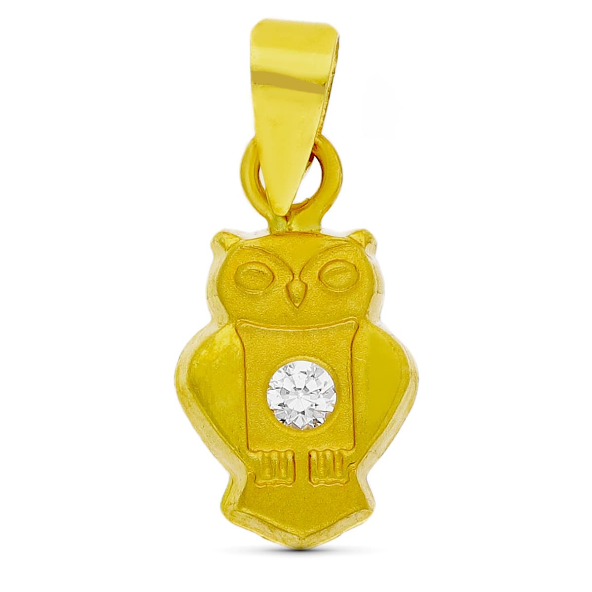 Colgante Buho. 10 x 6 mm de oro amarillo 18K