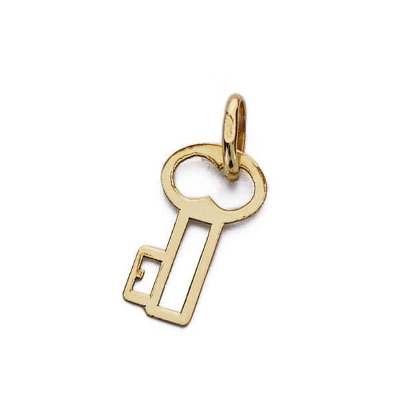 18K COLGANTE AMULETO ORO AMARILLO LLAVE 27X7 MM