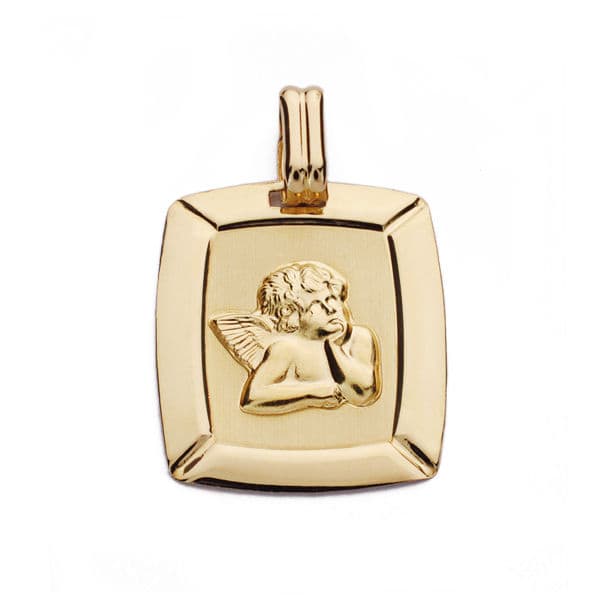 Medalla Angel Burlon Laser 20 x 17 mm de oro amarillo 18K