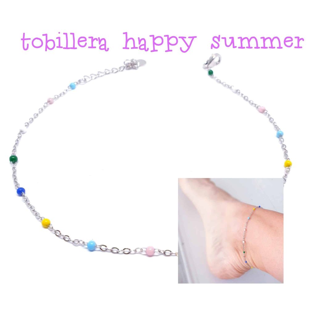 Tobillera summer de plata de ley