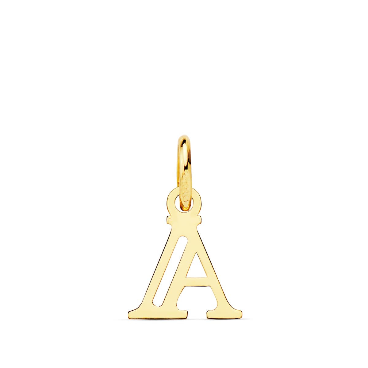 Colgante Letra " a " 11 x 9 mm de oro amarillo 18K
