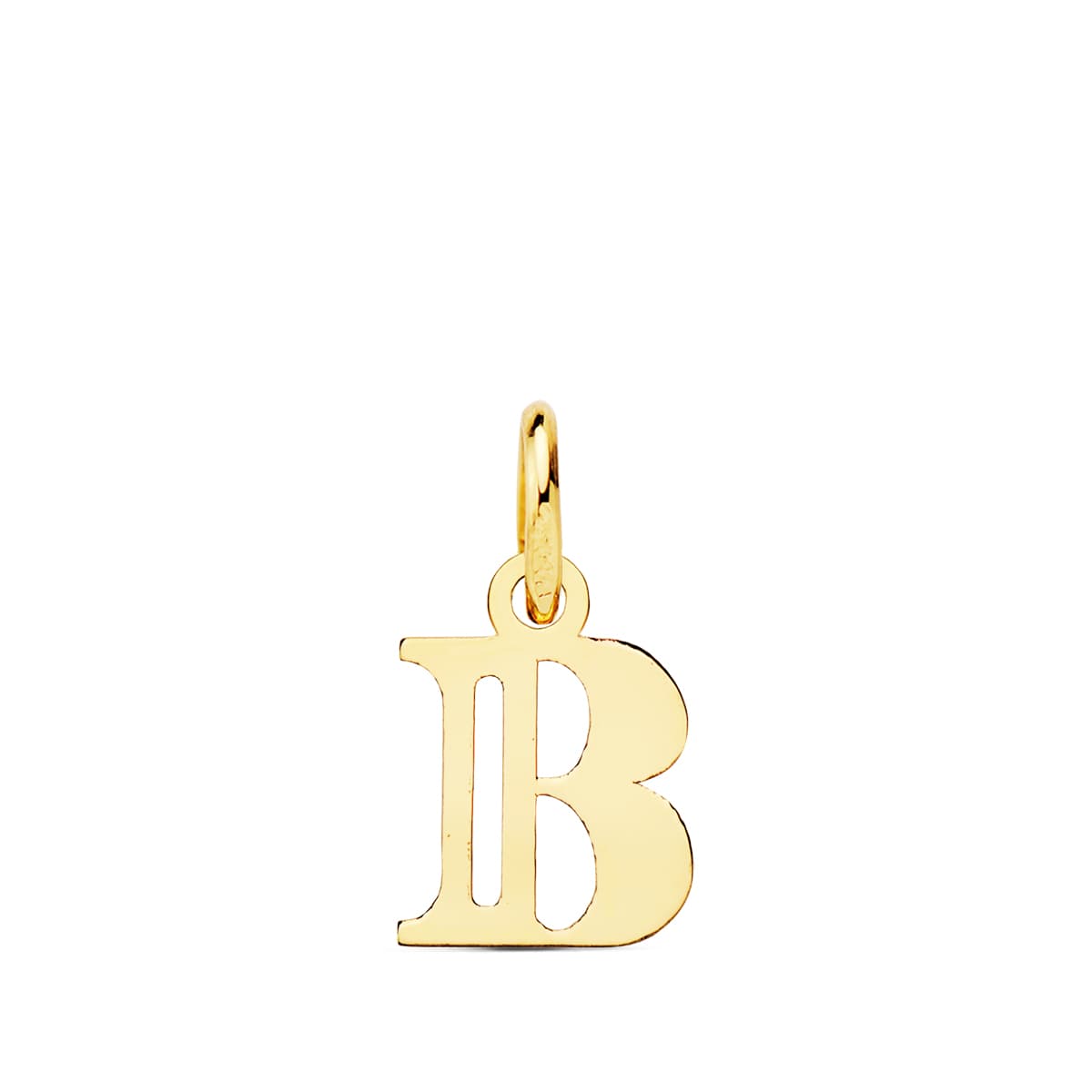 Colgante Letra " B " . 11 x 9 mm de oro amarillo 18K